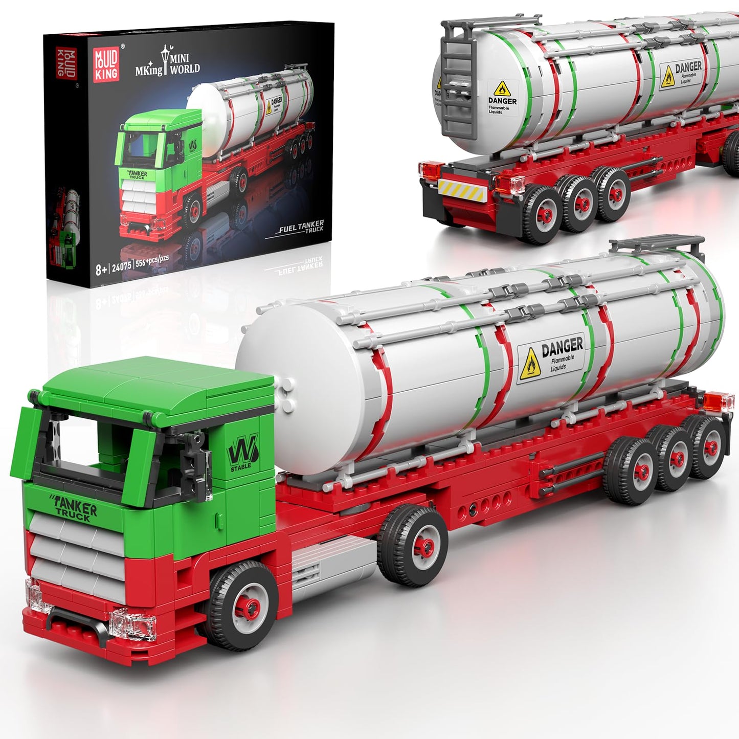 Mould King American Style Oil Tanker Truck Building Set, 556 PCS STEM Toy