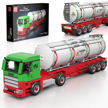 Mould King American Style Oil Tanker Truck Building Set, 556 PCS STEM Toy