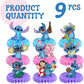 For Stitch birthday party supplies, 9Psc honeycomb center decorations, Stitch party decorations, double-sided desktop , center decorations for parties