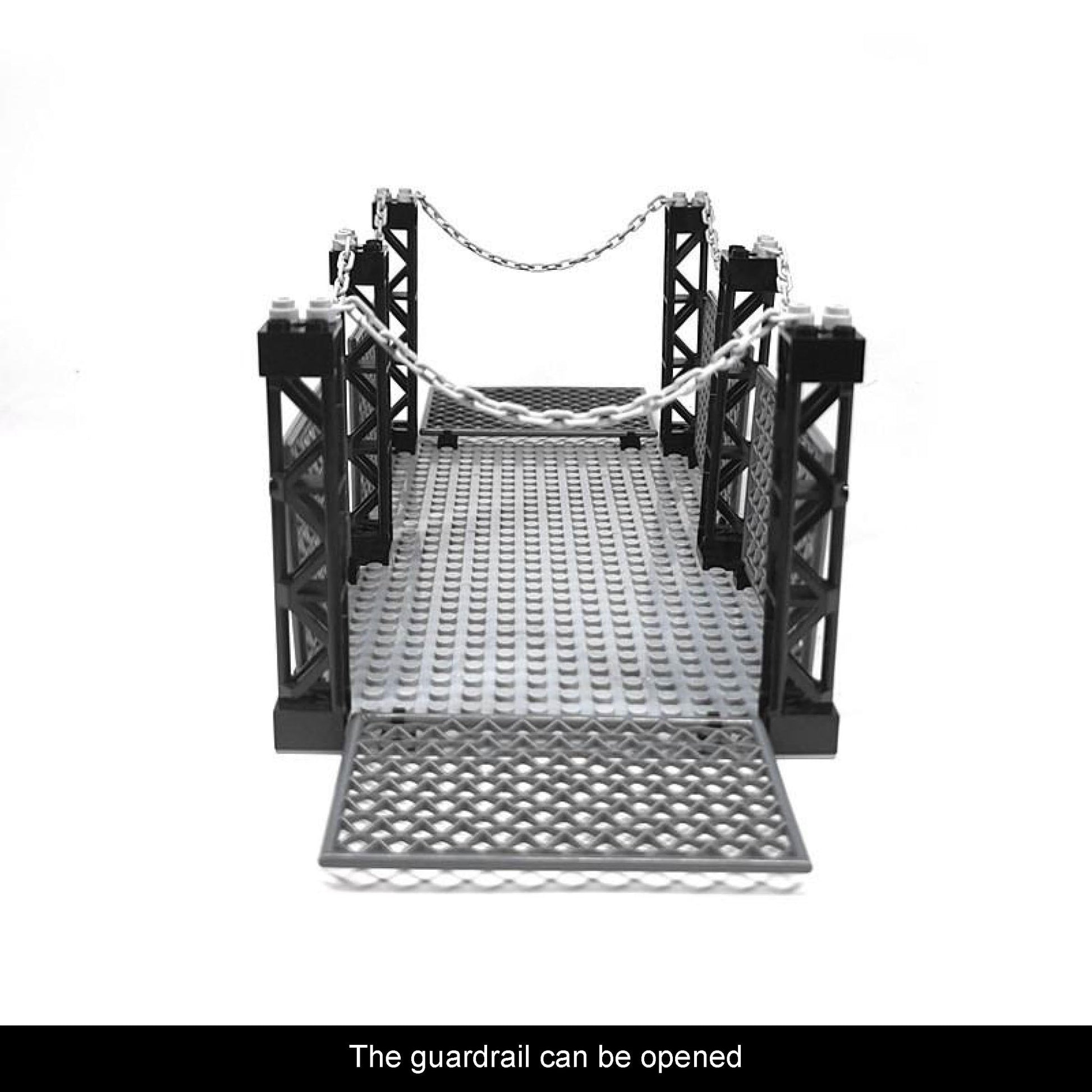 Cage Building Blocks Set, Safety Guardrail with Rope, Fence & Openable Gates, Toy Cage Compatible with lego Prison, Jurassic Dinosaur, Military Base