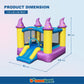 Wizard Inflatable Bounce House Bouncer, Spacious Bouncing Area with Fun Slide, Safe hook-and-loop fastener Entrance, Basketball Hoop, Fun Party Wizard