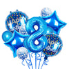 Balloons, 11 pcs Foil Balloons 8 year old for 8st Birthday Party Supplies Decoration? Confetti Balloon Kids Party Balloons Birthday Party Supplies 8