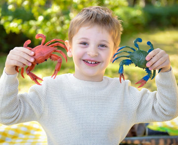 Gemini&Genius 2Pcs Crabs Marine Animal World Sea Animal Action Figures