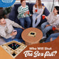 WE Games Shut the Box Wooden Board Game - Classic 4 Player Table Top Math Dice Game, Natural Wood, 8.5 in. Travel Size, 10 Numbers, for Families