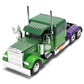 Jada Hollywood Rides 1:24 Scale Die-Cast 1992 Peterbilt 379 Big Rig Box Hulk Edition - Opening Doors, Rubber Tires, Detailed Interior - Marvel