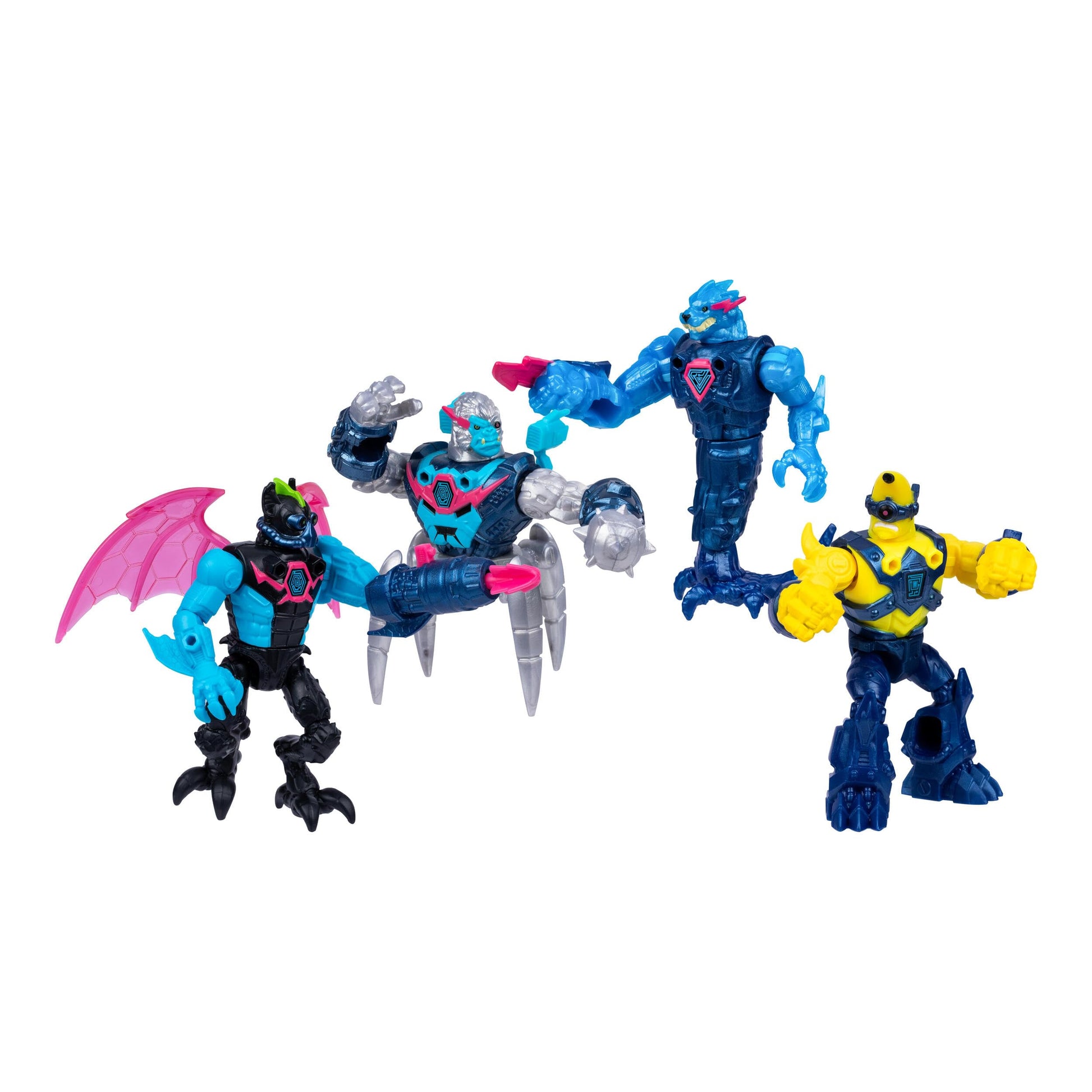 MrBeast Lab Hybrids Mega Pack, 4 Mix & Match Figures, 7 Accessories