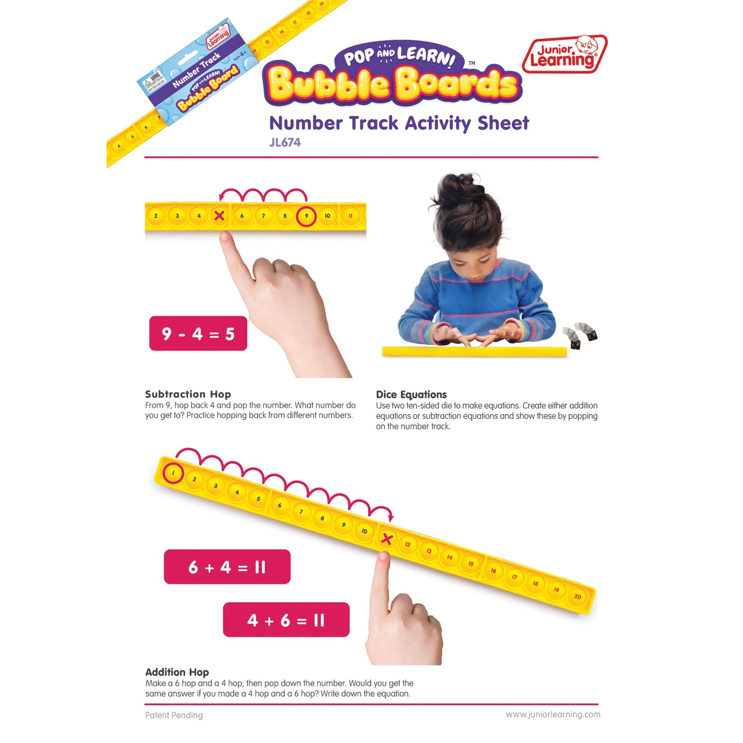 Number Track Bubble Board