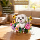 Adorable Dogs Bouquet Succulent Building Blocks,Compatible with Lego Adorable Dogs Artificial Flowers Bonsai,Creative Plants and Animals Decoration