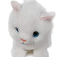 Ice King Bear Fluffy Little Cat Stuffed Animal Small Plush Toy 6 Inches (White)