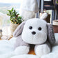 uoozii 16" | 3 Pounds Grey Dog Weighted Stuffed Animals with Unscented Microwavable Heating Pad, Cute Coolable Heatable Weighted Plush Warm Gift