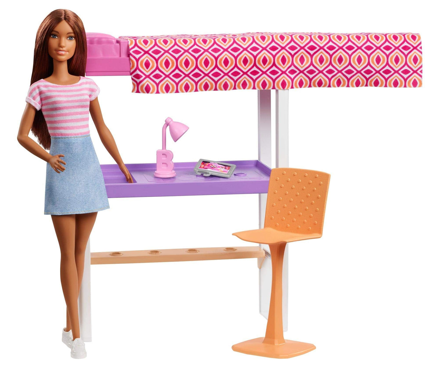 Barbie Doll & Furniture Set, Loft Bed with Transforming Bunk Beds