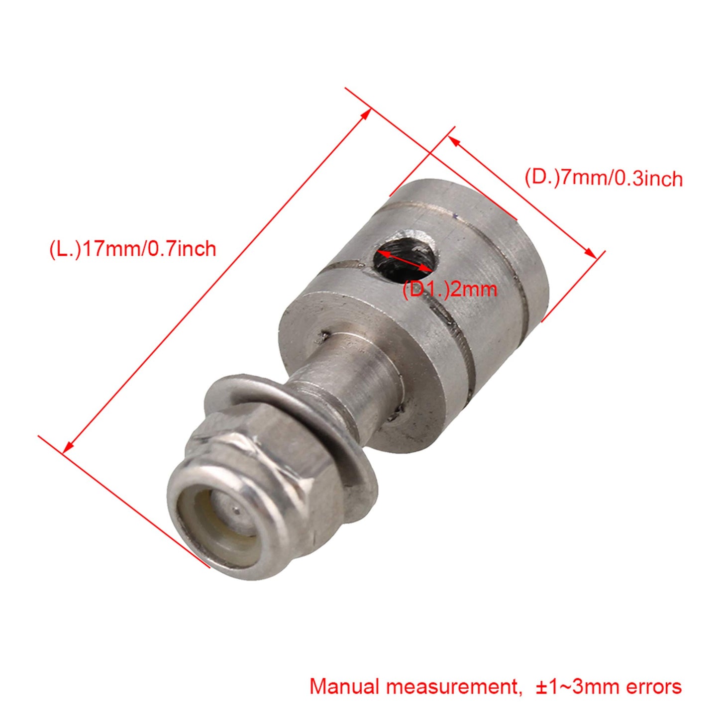 BQLZR Stainless Steel Push Rod Collar RC Boat Push Rod Connector Adapter Servo Rod Connectors for Rudder Model Boat Pack of 5