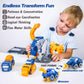 QUERCITRON Construct Truck Dinosaur Transform Toy Robot Car Magnet Vehicle