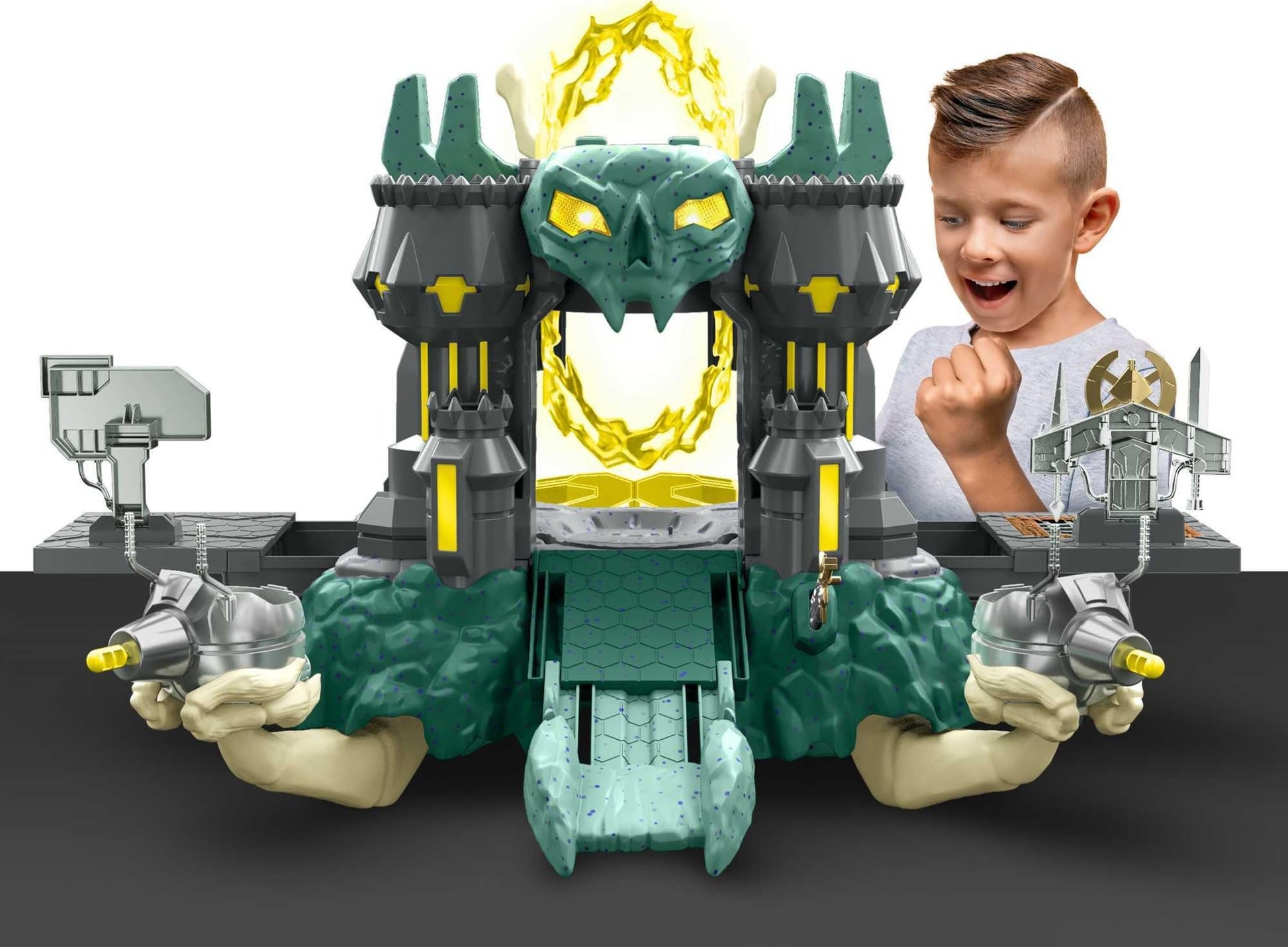 Masters of the Universe and He-Man Playset, MOTU Castle Grayskull with Drawbridge, Lights, 20 Sounds, Blasters