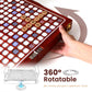 Deluxe Wooden Crossword Board Game with Rotating Board, Foldable & Portable Design, Large-Sized Board, Built-in Storage, for 2-4 Players, Includes