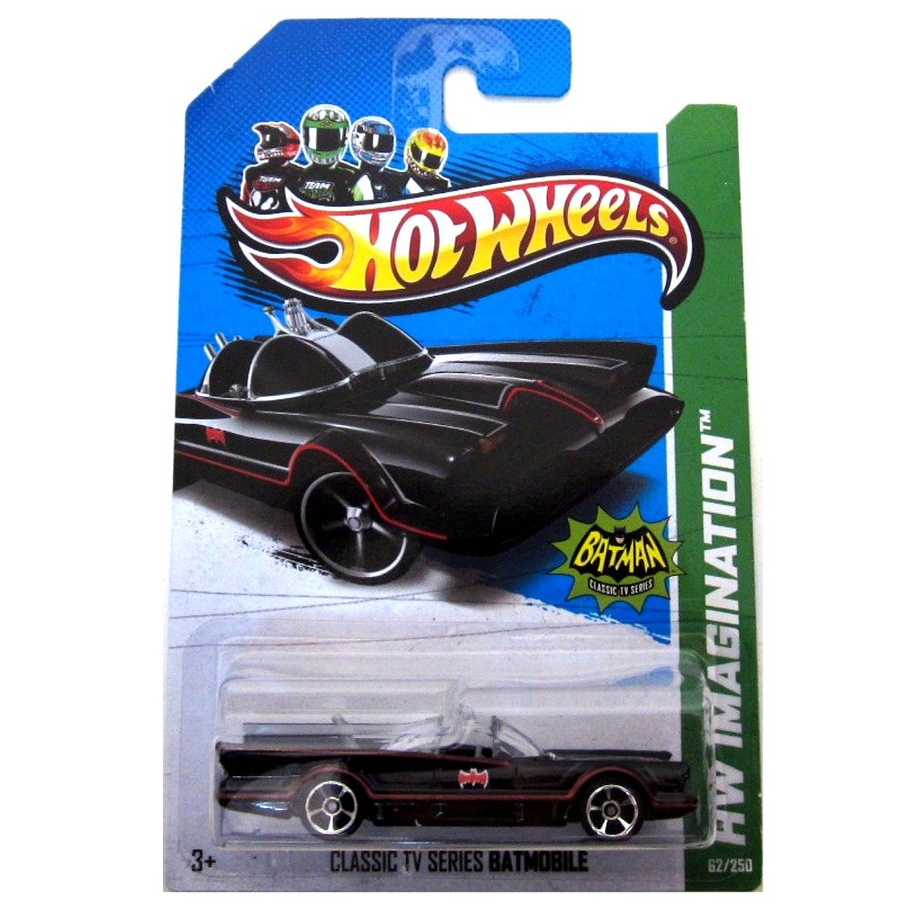 Hot Wheels - Classic TV Series BATMOBILE (Black w/Red thin Stripes & "Red Batman Logo") - HW Imagination 2013 - 62/250 [Scale 1:64]