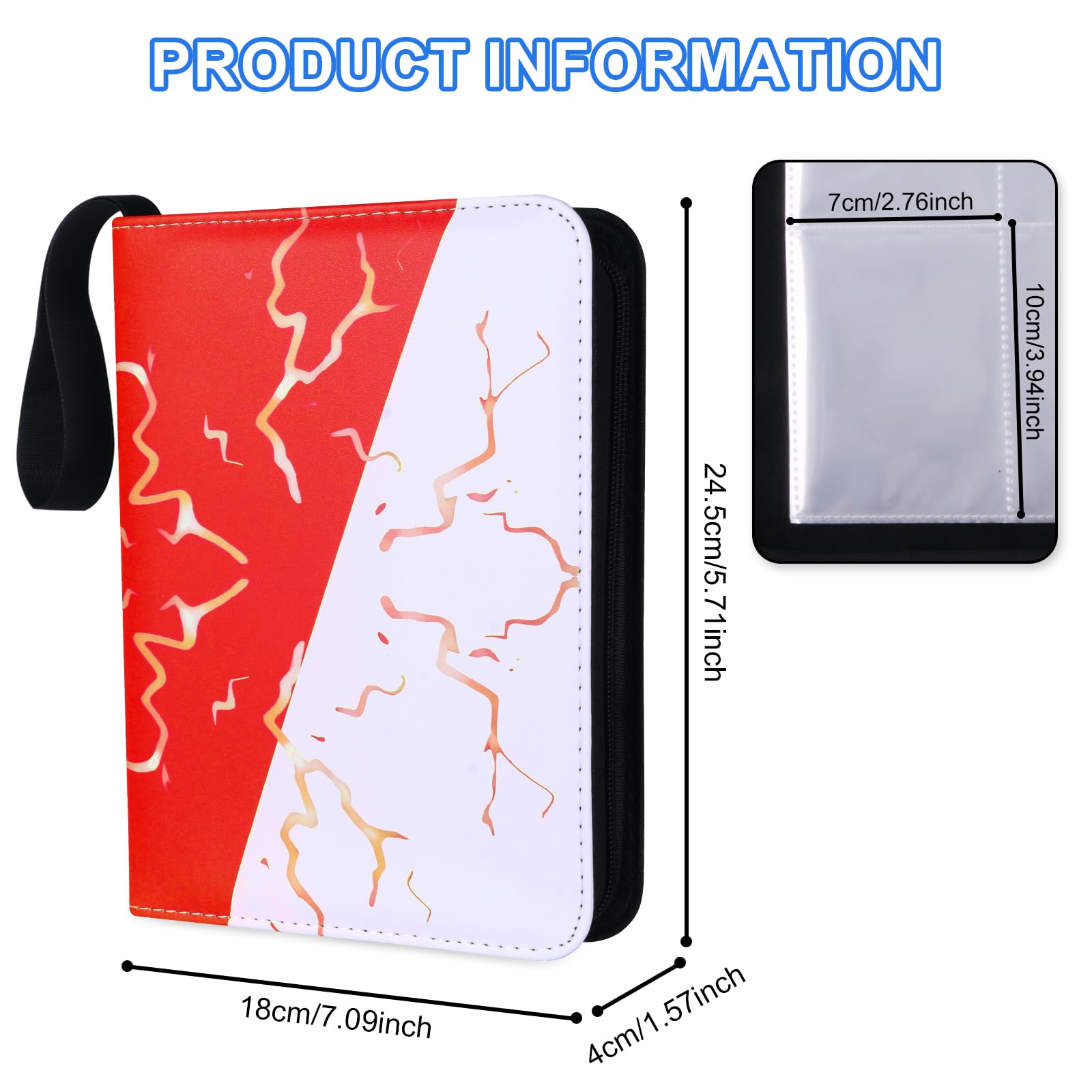 Awedsu Collectible Trading Card Albums,Collectible Trading Card Protective Sleeves,Card Binder 4-Pocket,400 Pockets Card Case Holder for TCG,Sports