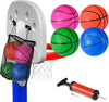 DAOLONG 4 Pcs Replacement Balls for L-ittle Tikes Basketball Hoop Set with Mesh Storage Bag, Lightweight Soft Small Basketball，6 Inches Colorful Small