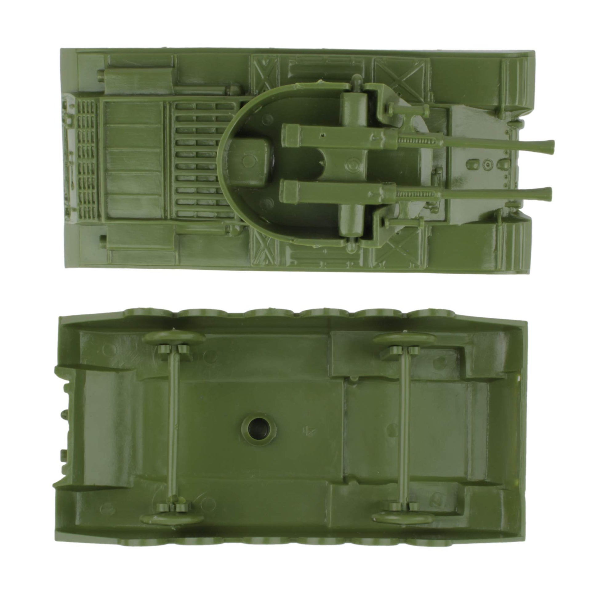 BMC Classic Payton Anti-Aircraft Tanks - 4pc OD Green Plastic Army Men Vehicles