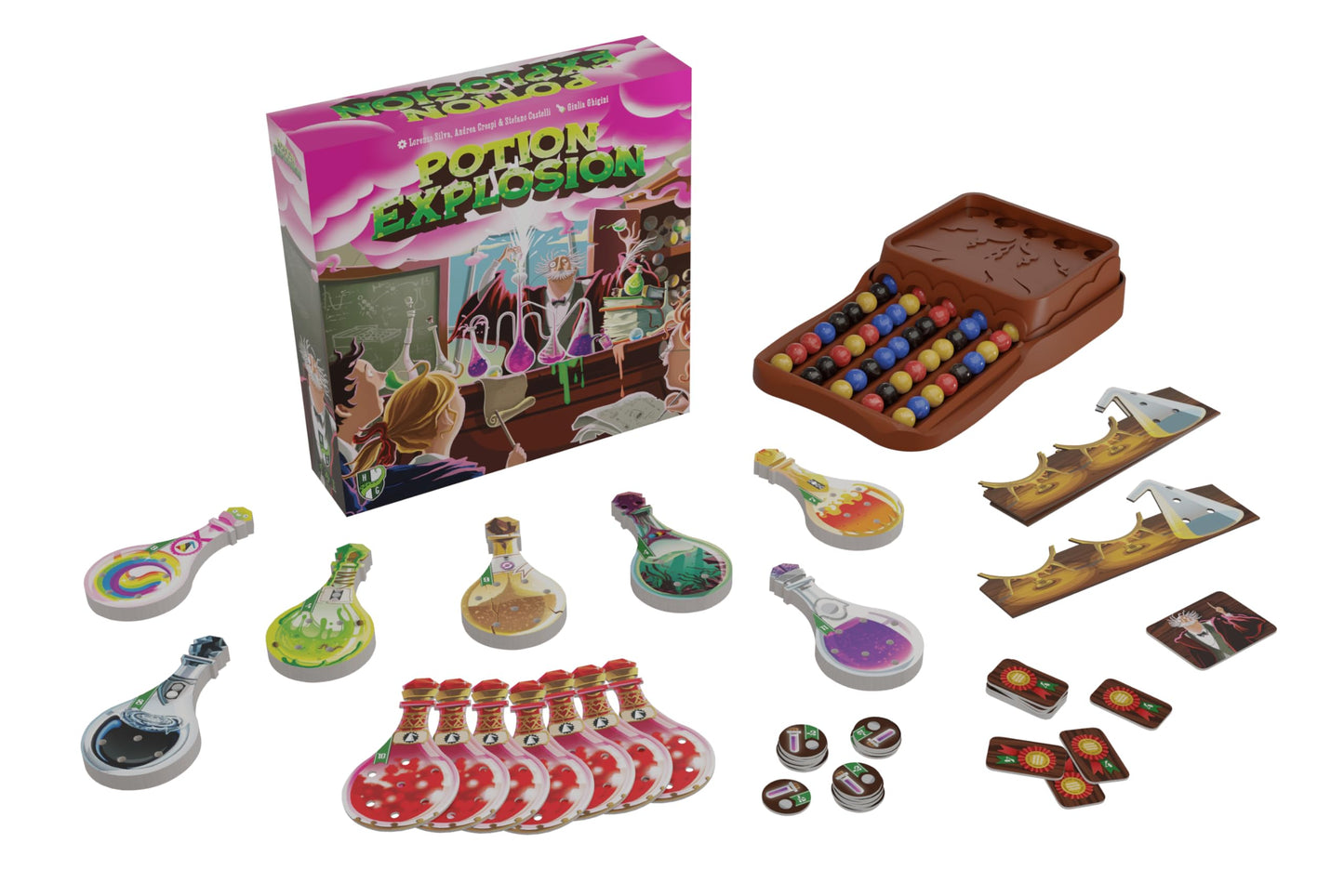 Horrible Games | Potion Explosion (3rd Edition) | Strategy Board Game | Now with a Plastic Marble Dispenser | 2 to 4 Players | 30+ Minutes | Ages 14+