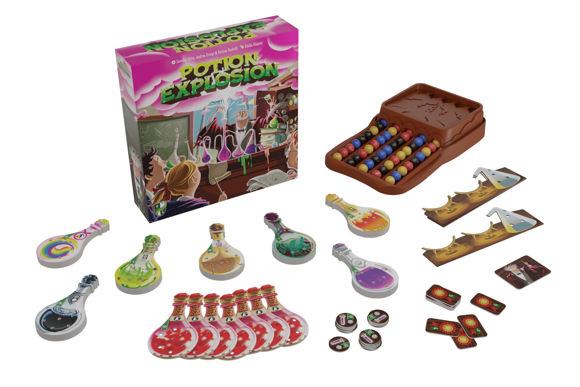 Horrible Games | Potion Explosion (3rd Edition) | Strategy Board Game | Now with a Plastic Marble Dispenser | 2 to 4 Players | 30+ Minutes | Ages 14+