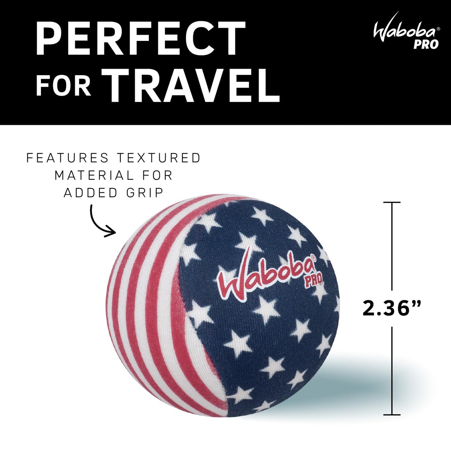 Waboba Water Bouncing Pro Ball-Stars & Stripes, White/Red/Blue