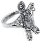 Women's Alchemy England Voodoo Doll with Stick Pin Gothic Spells Pewter Ring