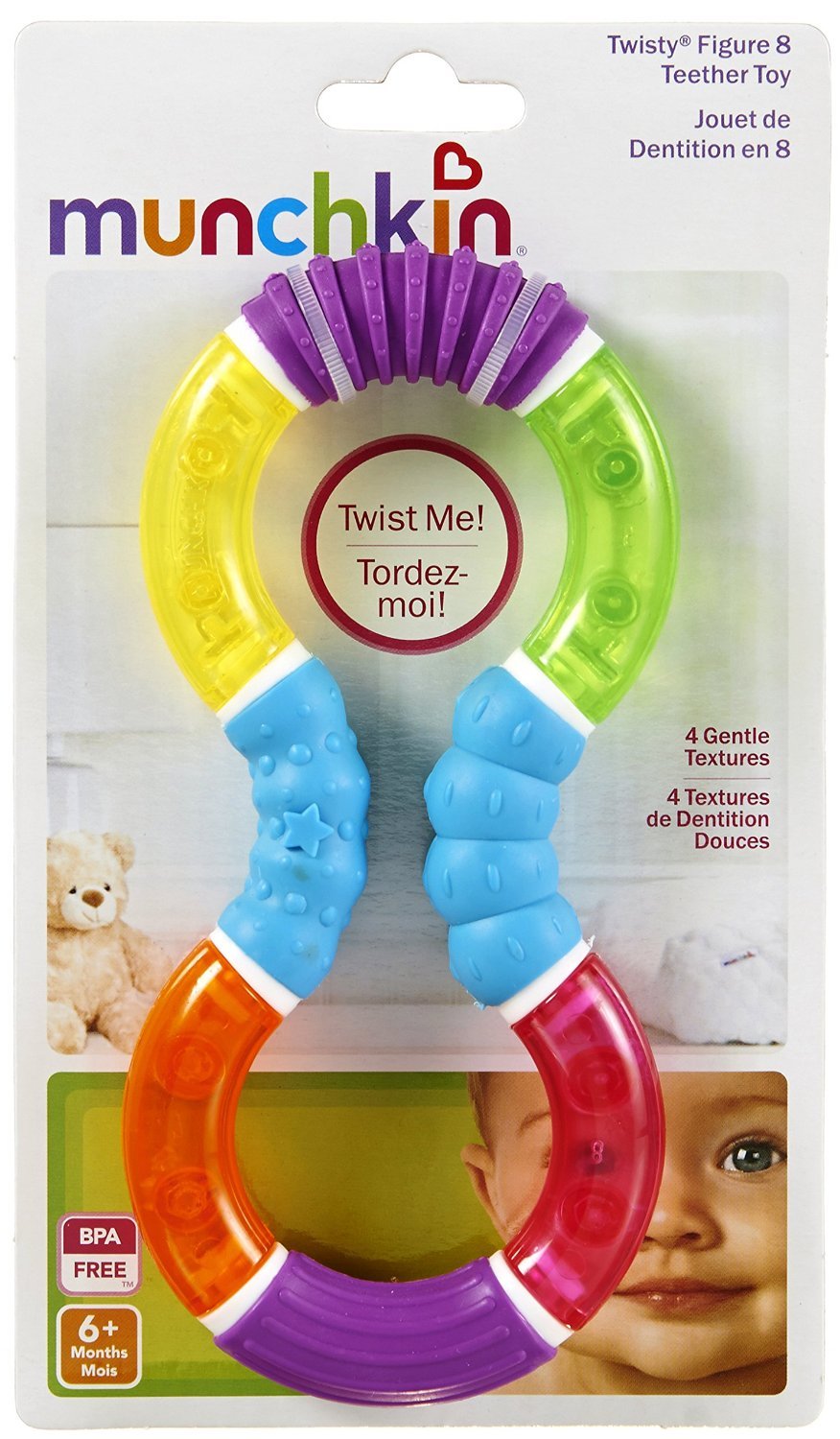 Munchkin Twisty Figure 8 Teether, 2 Count
