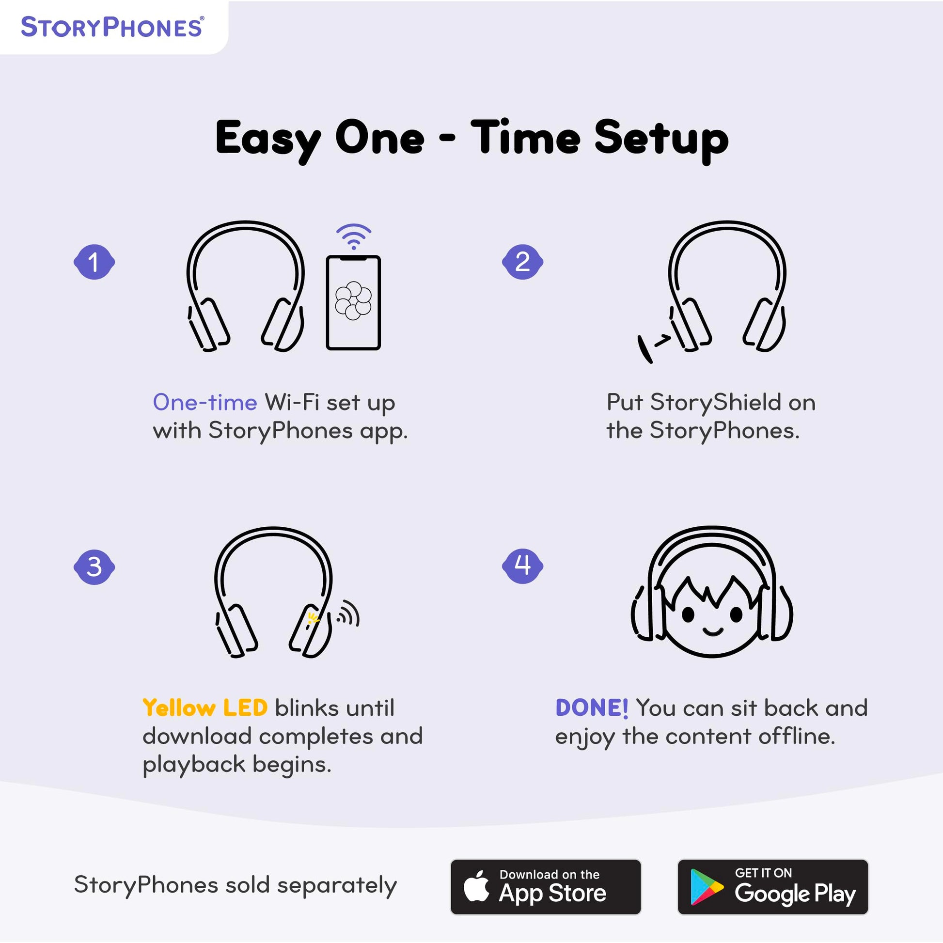 STORYPHONES StoryShield, Pinna Screen-Free Audio Storytelling Disk, Kyle's Wild World
