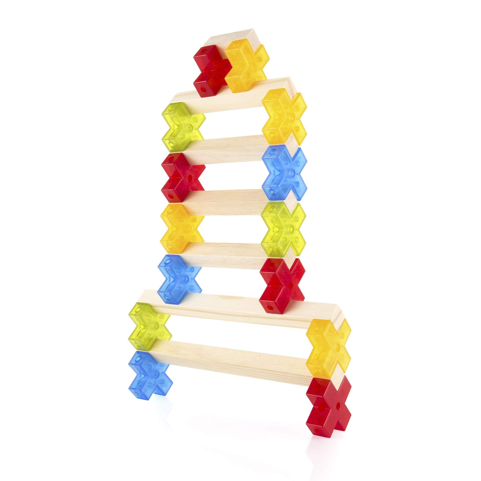 Guidecraft Texo 100 Piece Set - 3D Geometric Designs Educational Interlocking Shapes- Architectural Building-Bricks STEM Toys for Kids