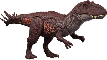 Mattel Jurassic World Wild Roar Metriacanthosaurus Dinosaur Action Figure Toy, Sounds & Attack & Lights, Scan Code for Digital Play