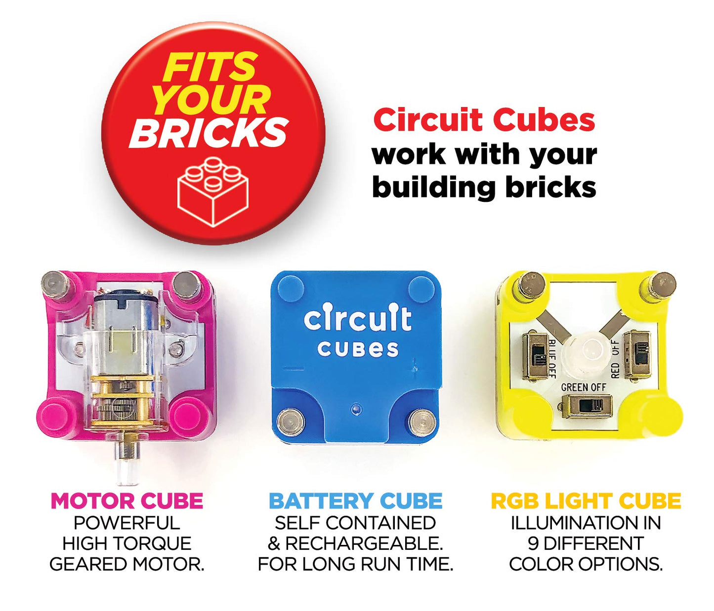 Circuit Cubes Gears GO! Multi-Vehicle Mobility Launch Engineering STEM Kit