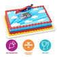 Superman Man Of Steel Cake Topper, Superhero Flying Superman Cake Decoration, Food Safe Birthday Cake Decoration