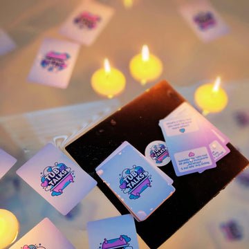 Tub Talks Couples Card Game - 192 Waterproof Date Night Conversation Starters for Couples | Romantic, Flirty & Fun Gift
