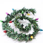 Miniature Christmas Garland, Christmas Lights, Miniature Christmas Tree Lights, Artificial Pine Wired Roping with Metallic Bulbs for Dollhouse, Fairy