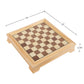 Board Game Set - Deluxe 7-in-1 Classic Board Games - Wood Gaming Center with Storage - Chess, Backgammon, Dominos, Checkers, Dice Set, Cribbage Board