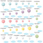 240PCS Ball Cake Toppers Foam Balls Cake Decorations Cupcake Inserts