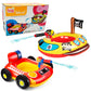 2 Pack Inflatable Kids Pool Floats with Water Gun, Pool Toys for Kids Ages 4-8, Blow Up Toddler Pool Floats, Swimming Pool Game Toys, Fire Truck