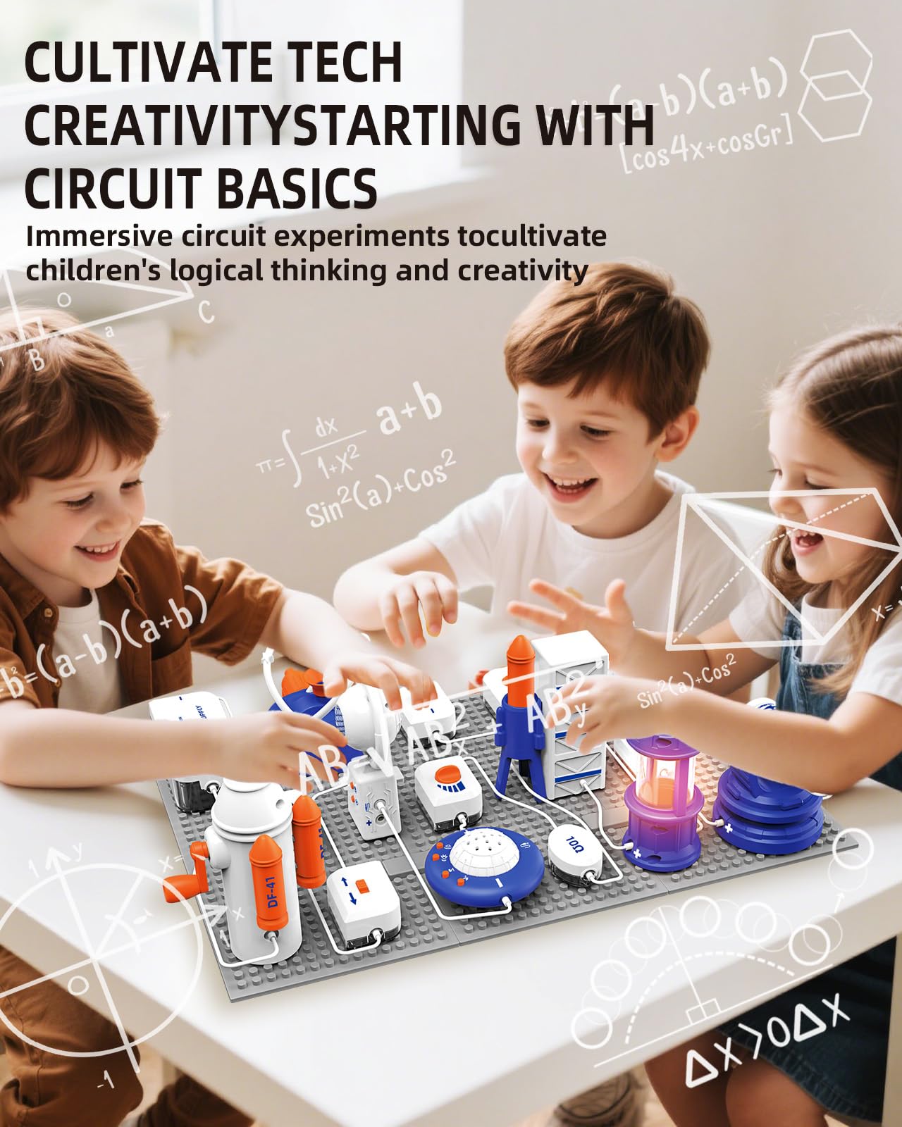Science STEM Kits for Kids, Electronics Exploration Kit, 66 Pcs DIY Circuit Parts, Over 1200 Projects, STEM Educational Toy Gifts for Kids Boys Girls