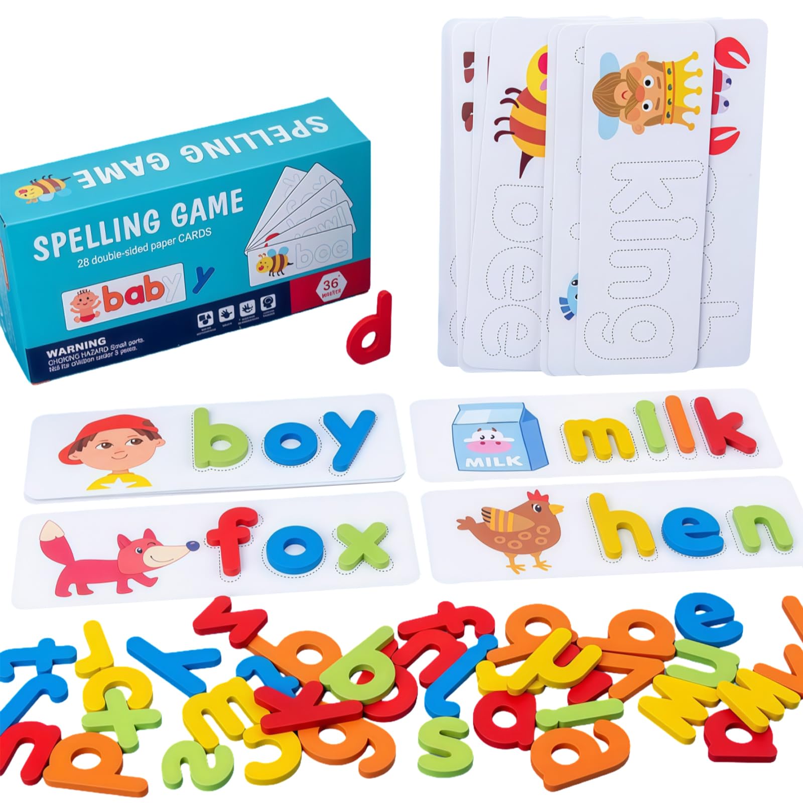 Spell Learning Toys - See & Spell Matching Letter Game for Preschool