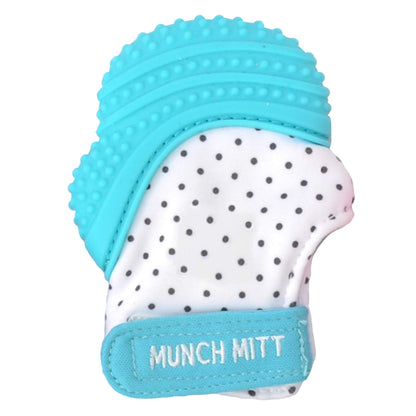 Malarkey Kids Patented Teething Mitten, Munch Mitt Baby Chew Toy - Protects Hands from Chewing & Saliva, Heals Aching Gums, Promotes Sound & Visual