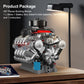 Mould King 10171 V8 Engine Model Kit That Works, 8 Cylinder Car Engine with Motor, Building Blocks Collectibles for Adults, STEM Build Set (487