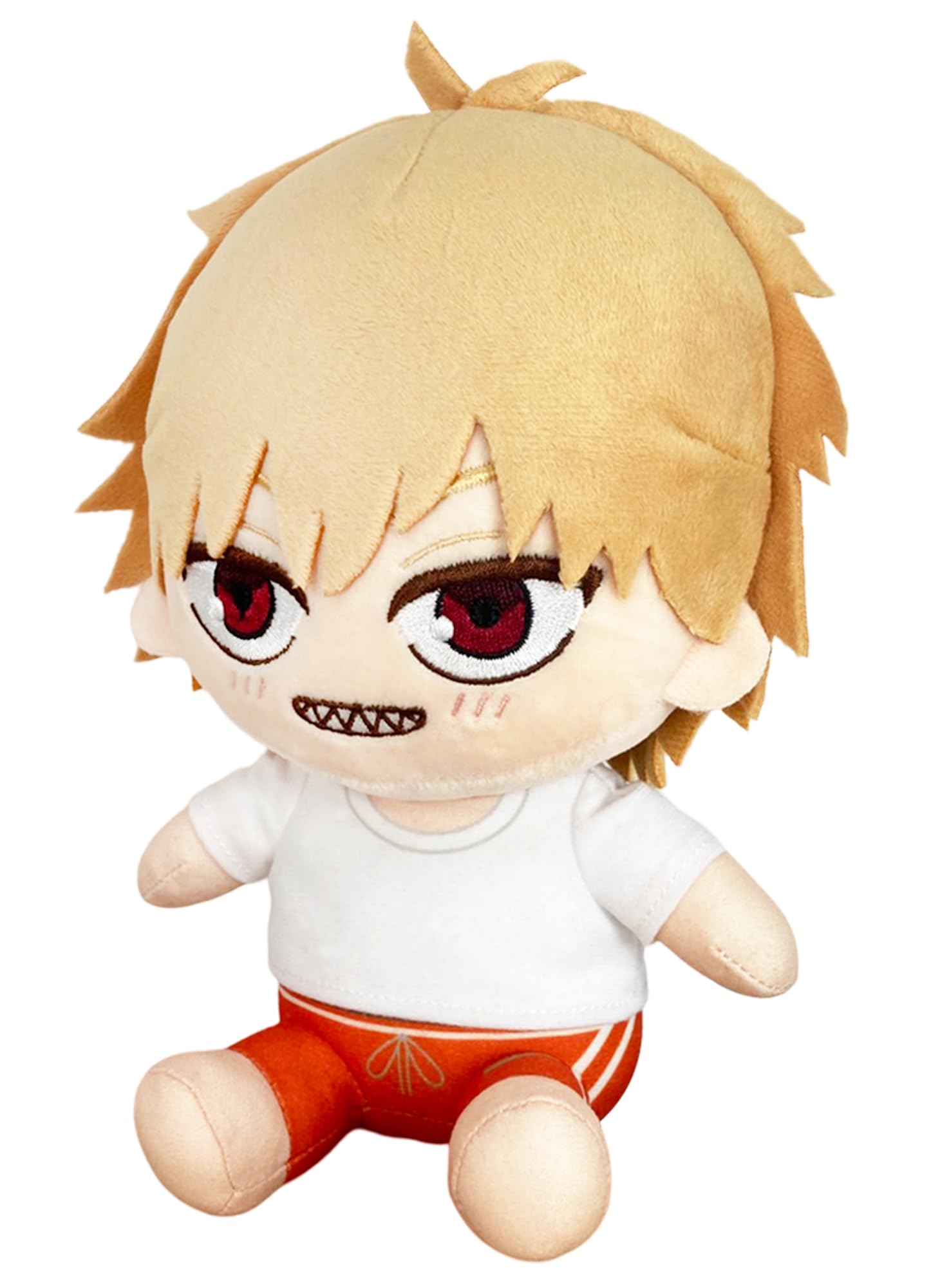 Great Eastern Entertainment Chainsaw Man - Denji Casual Outfit #1 Sitting Pose Plush 7" H