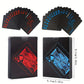 zeamas 1pc Waterproof Plastic Poker Playing Cards PET Table Games Halloween/Thanksgiving Day (Red x Silver)