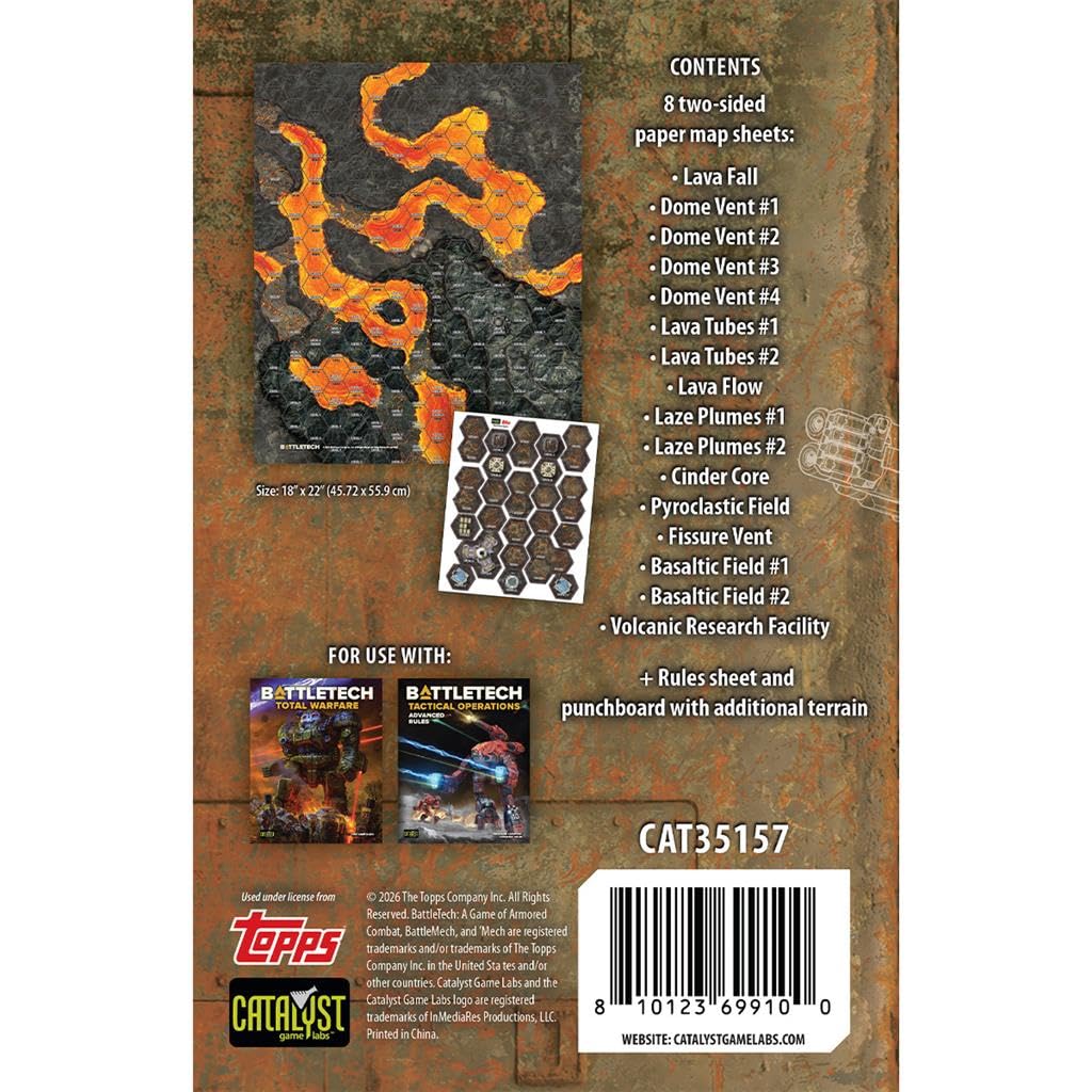 Catalyst Game Labs BattleTech MapPack Volcanic Terrain Set, Ages 14+