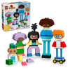LEGO DUPLO Town Buildable People with Big Emotions Interactive Toy for Ages 3 and Up, 5 Characters with 10 Role-Play Faces, 71 Colorful Bricks