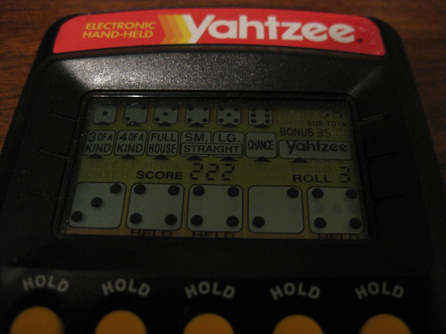 Yahtzee Handheld Electronic Game (1995)