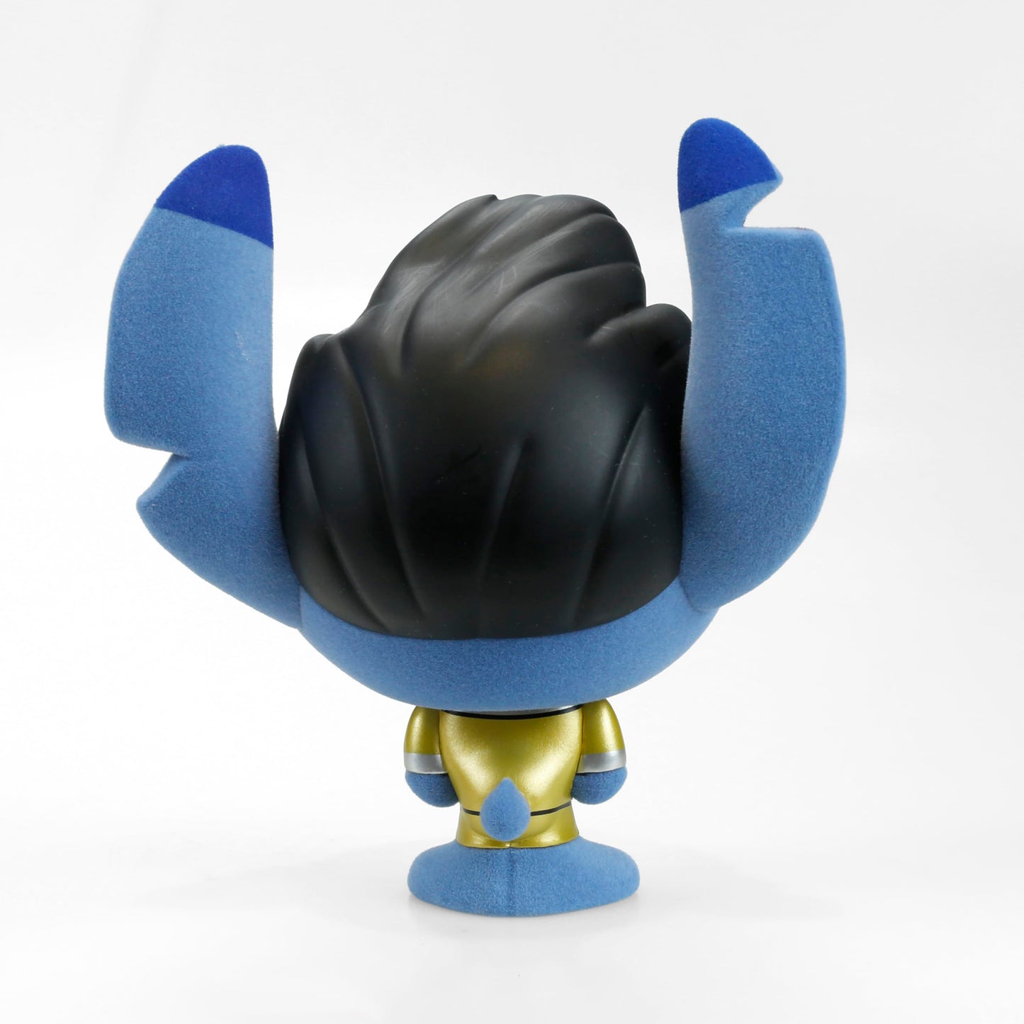 Collectible Disney: Lilo and Stitch Gold Suit Elvis Stitch Flocked 4” Bhunny Stylized PVC Figure