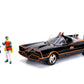 Jada DC Comics 1:18 1966 Classic TV Series Batmobile Light-Up Die-cast Car with 3" Batman and Robin Figures, Toys for Kids and Adults