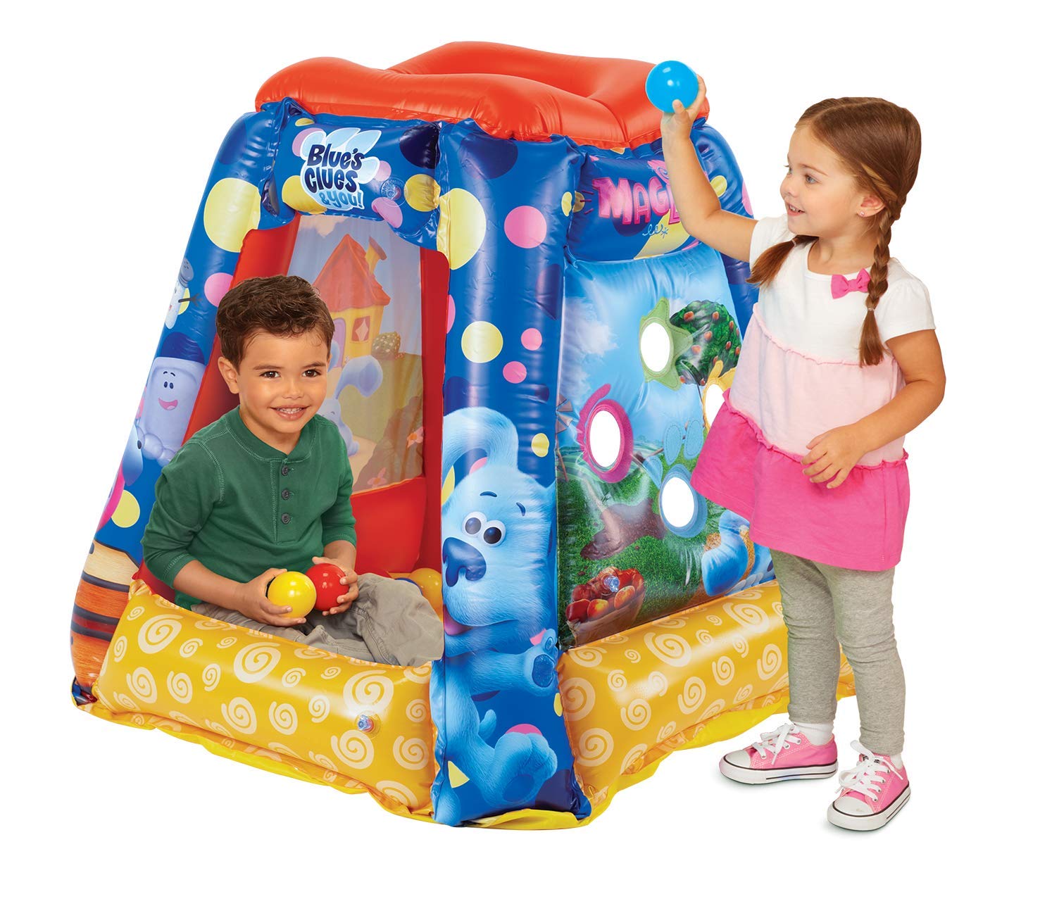 Blues Clues Blue's Clues & You! Ball Pit 20 Balls - Toddler Jungle Gym Playhouse Inflatable for Boys Girls Kids [Balls Included]